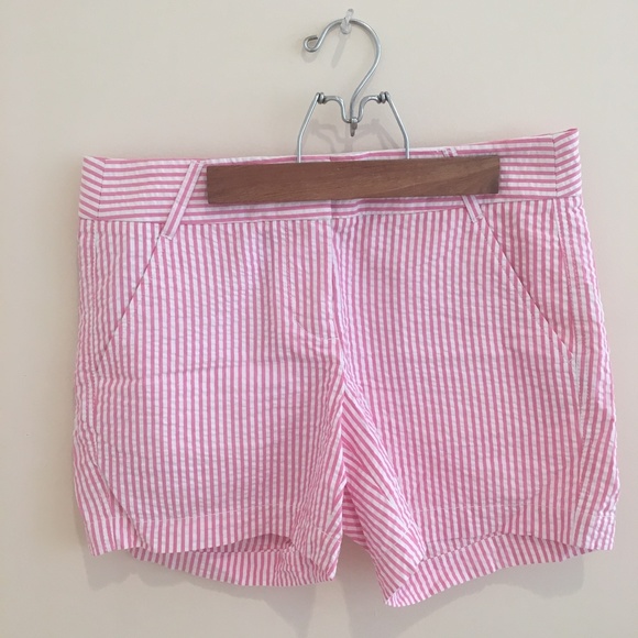 NWOT J.Crew: City Fit Seersucker Striped Shorts - Picture 2 of 6